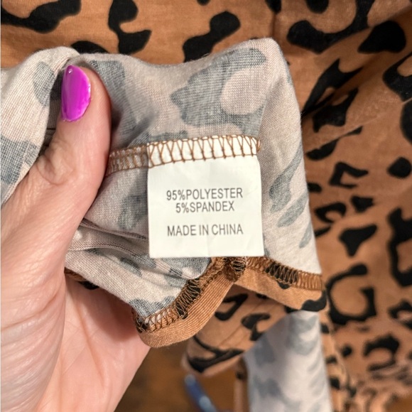 Tickled Teal Animal Print Drawstring Skirt, Size 1X - Picture 3 of 7